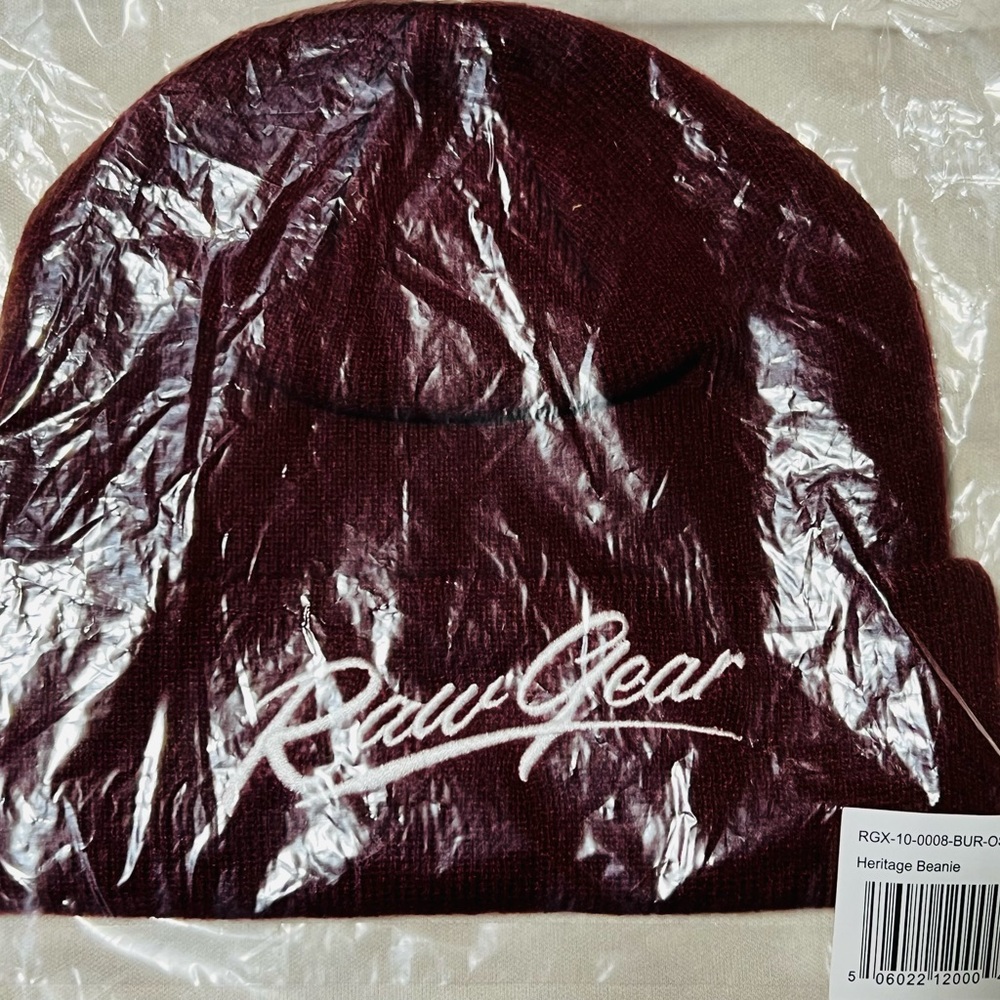 Burgundy RAW Gear Beanie